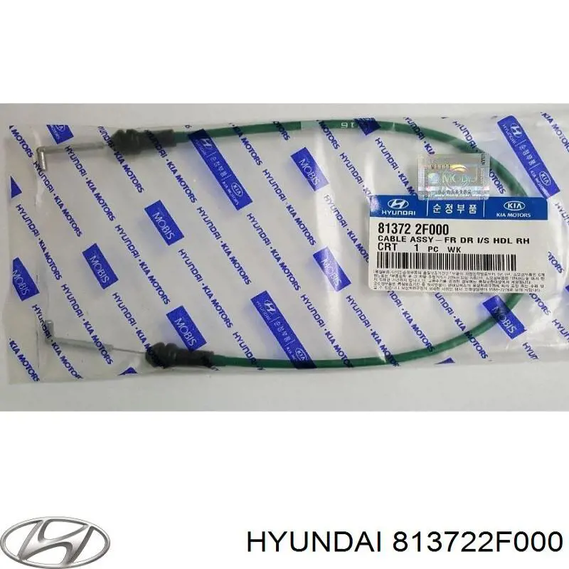 813722F000 Hyundai/Kia Cabo (pedal) de abertura do fecho da porta dianteira direita