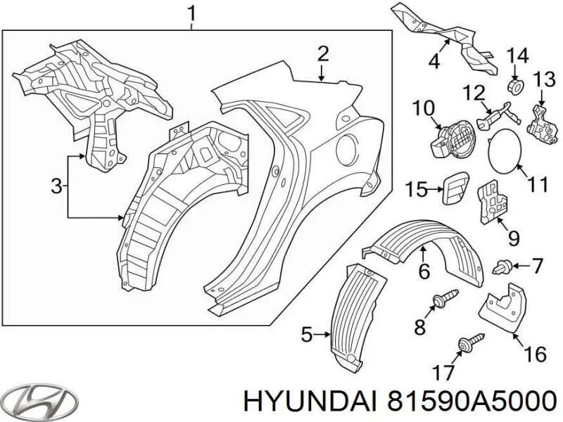 Motor acionador de abertura do alcapão de tanque Hyundai/Kia 81590A5000 preço, a partir de 52,78 USD