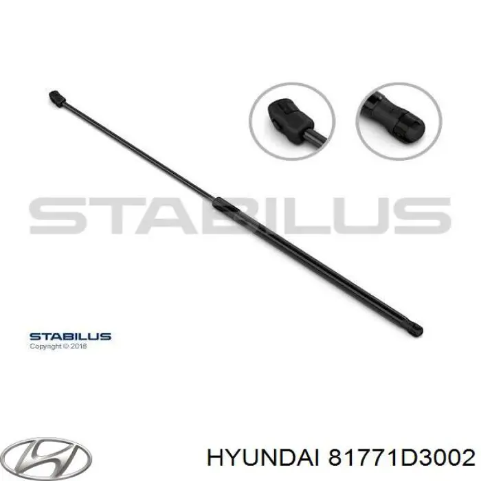 Amortecedor de tampa de porta-malas (de 3ª/5ª porta traseira) Hyundai/Kia 81771D3002 preço, a partir de 21,94 USD