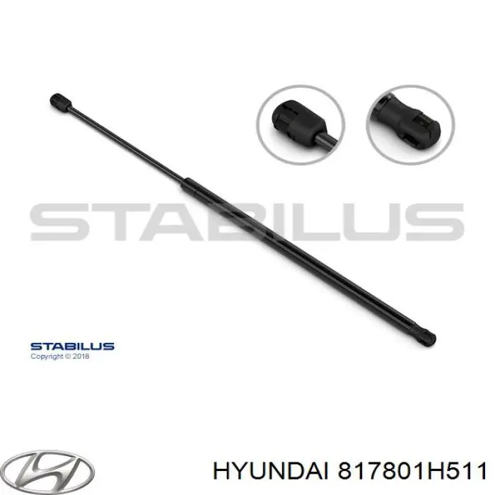 817801H511 Hyundai/Kia Amortecedor de tampa de porta-malas (de 3ª/5ª porta traseira)