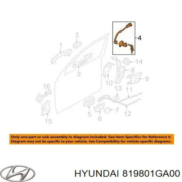  Hyundai/Kia 819801GA00 preço, a partir de  
