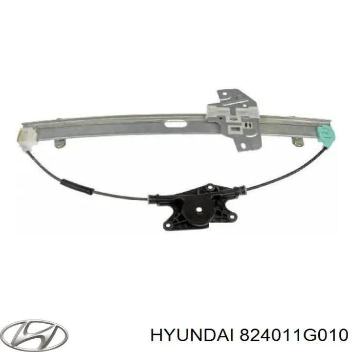 824011G010 Hyundai/Kia Mecanismo de acionamento de vidro da porta dianteira esquerda