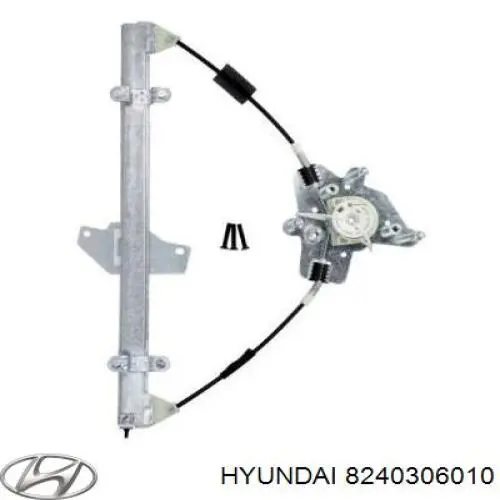 8240306010 Hyundai/Kia Mecanismo de acionamento de vidro da porta dianteira esquerda