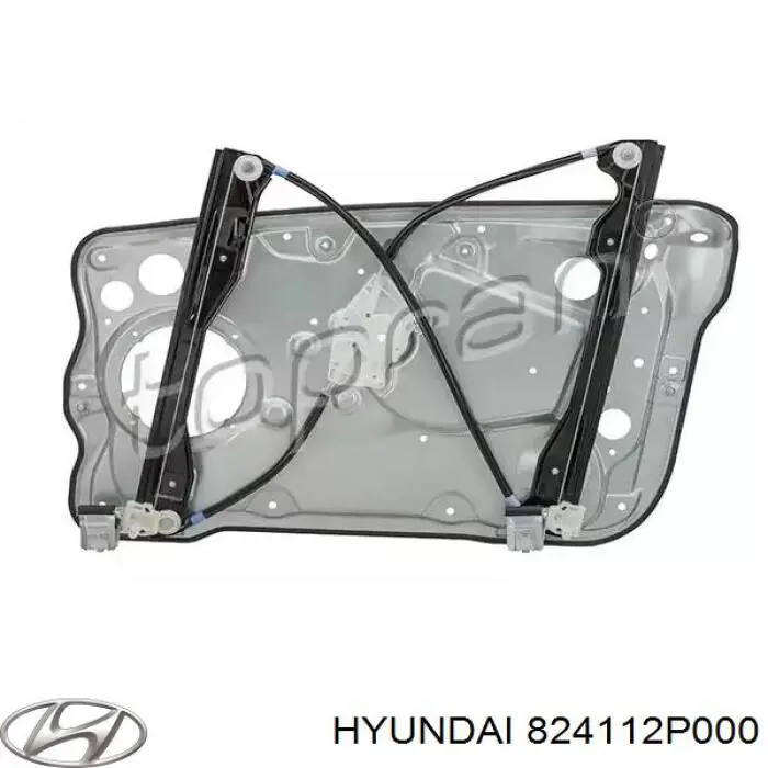 824112P000 Hyundai/Kia Vidro da porta dianteira esquerda