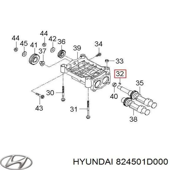 824501D000 Hyundai/Kia Motor de acionamento de vidro da porta dianteira esquerda