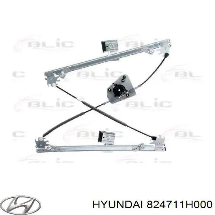 824711H000 Hyundai/Kia Mecanismo de acionamento de vidro da porta dianteira esquerda