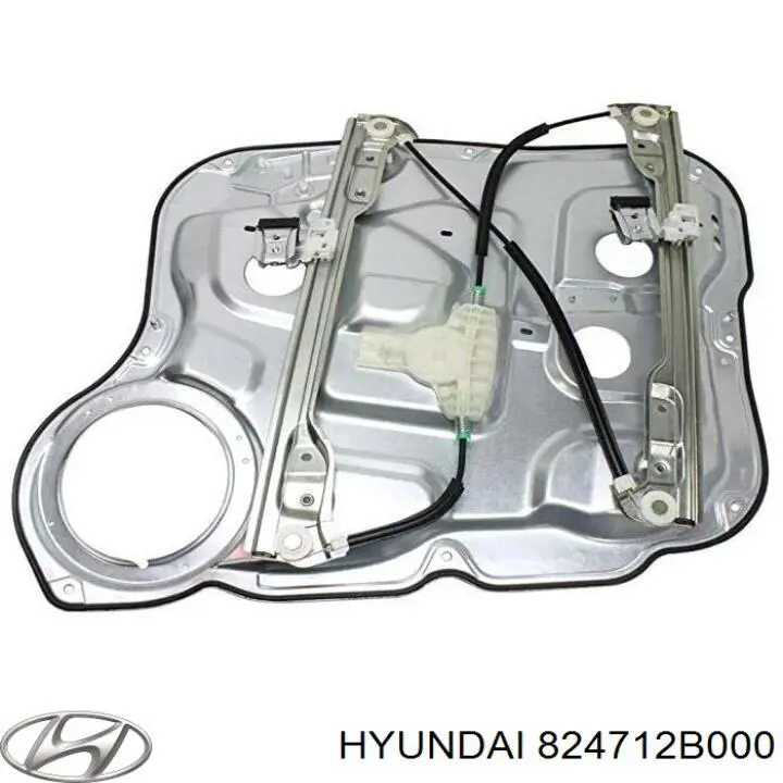 824712B000 Hyundai/Kia Mecanismo de acionamento de vidro da porta dianteira esquerda
