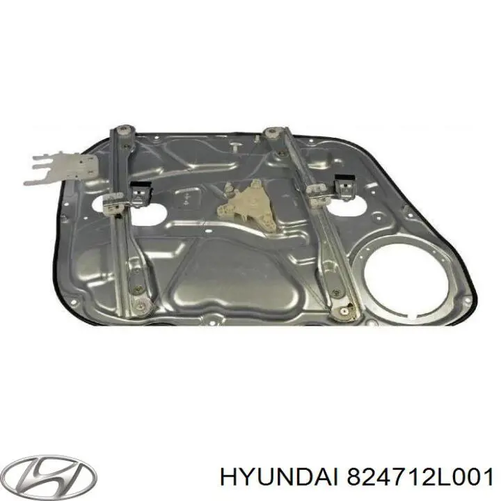 824712L001 Hyundai/Kia Mecanismo de acionamento de vidro da porta dianteira esquerda