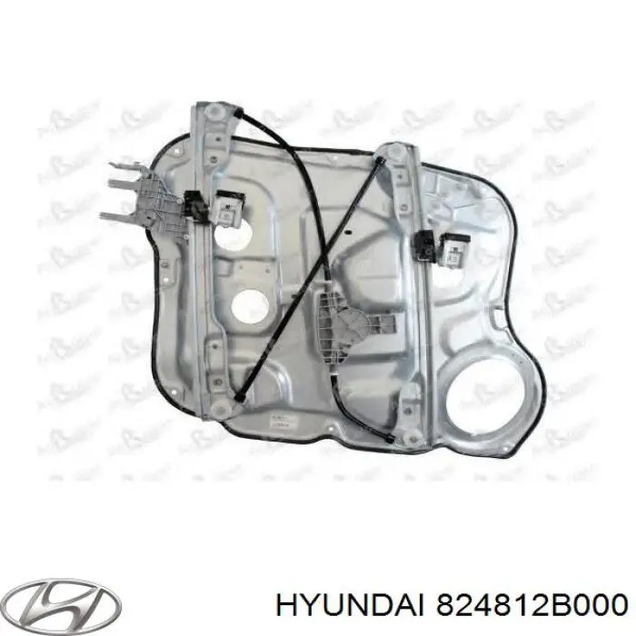 824812B000 Hyundai/Kia Mecanismo de acionamento de vidro da porta dianteira direita