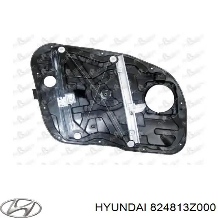 824813Z000 Hyundai/Kia Mecanismo de acionamento de vidro da porta dianteira direita