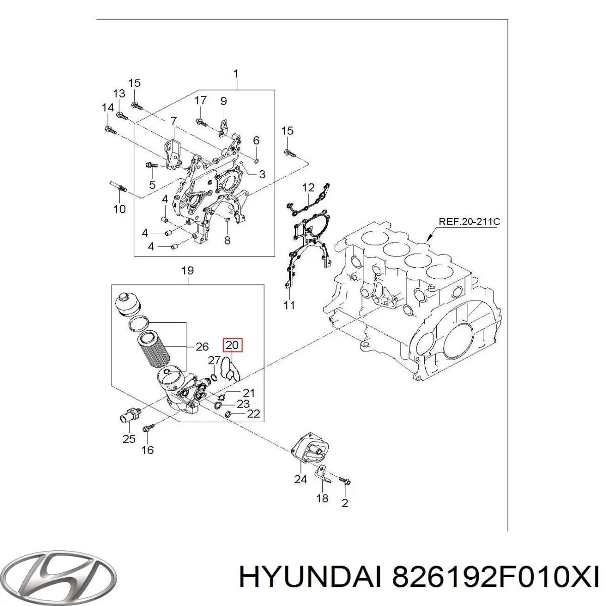 826192F010XI Hyundai/Kia 