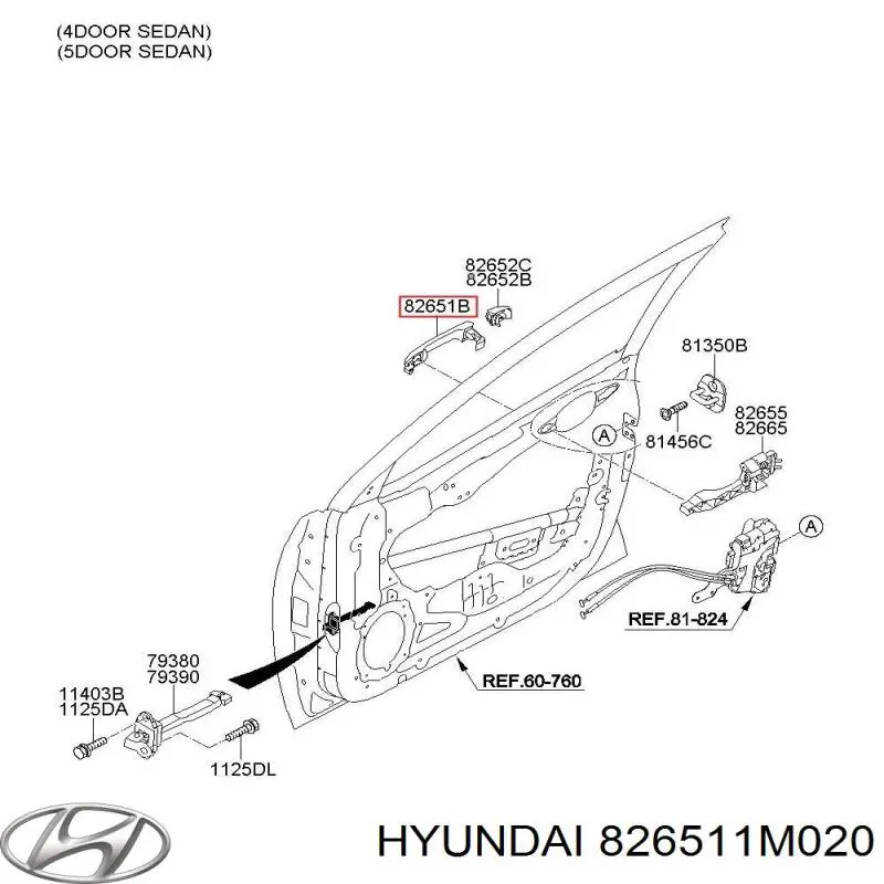 Maçaneta externa da porta dianteira Hyundai/Kia 826511M020 preço, a partir de 94,58 USD