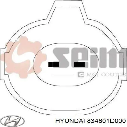 834601D000 Hyundai/Kia Mecanismo de acionamento de vidro da porta traseira direita