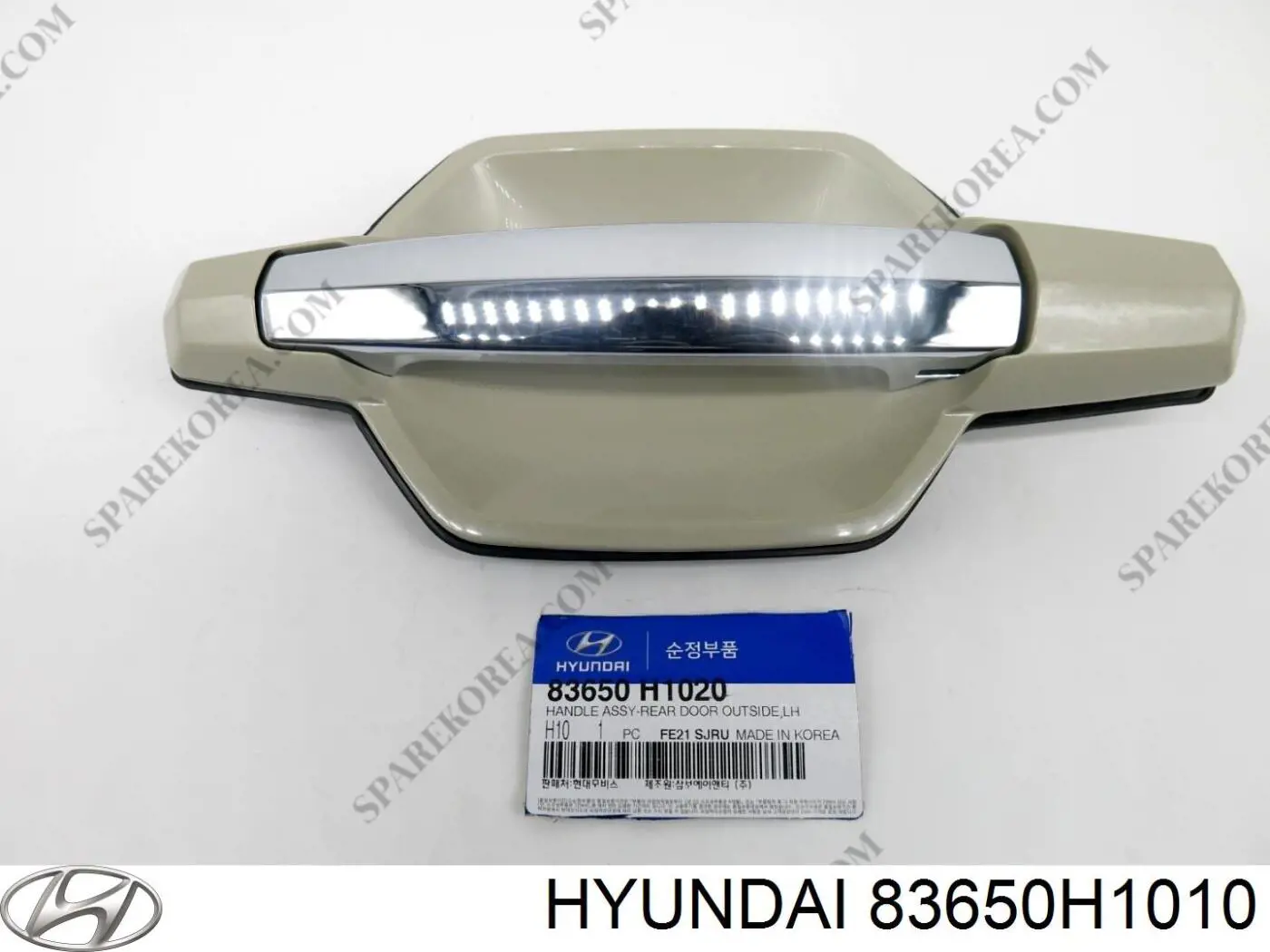 83650H1010 Hyundai/Kia Maçaneta externa esquerda da porta traseira