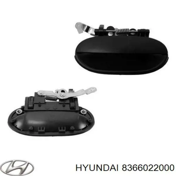 8366022000 Hyundai/Kia Maçaneta externa direita da porta traseira