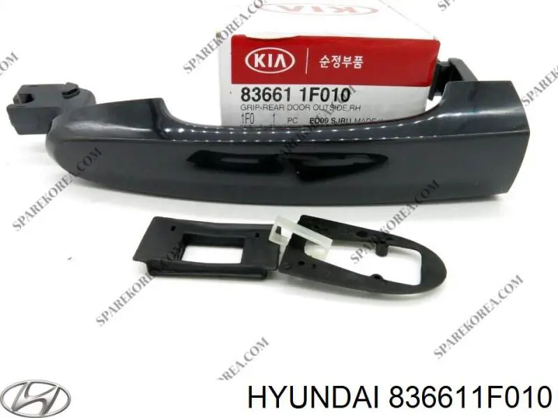 836611F010 Hyundai/Kia Maçaneta externa direita da porta traseira