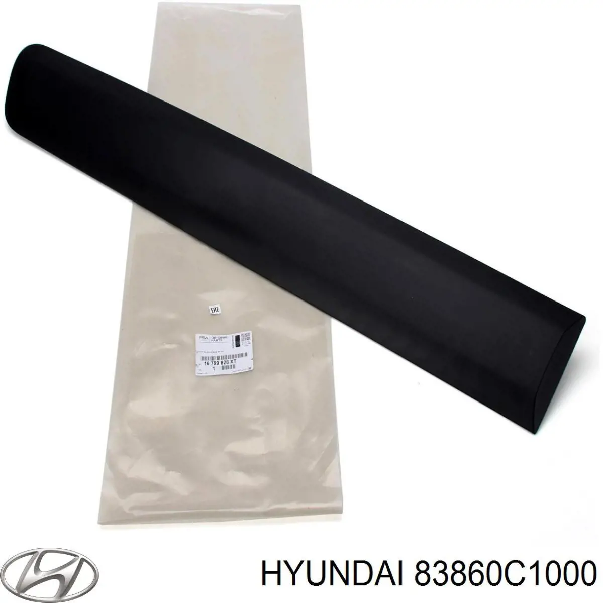 Compre 83860C1000 Hyundai/Kia Moldura da porta traseira direita superior