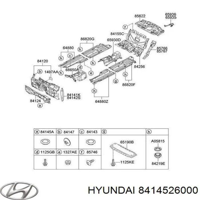 Compre 8414526001 Hyundai/Kia Cápsula (prendedor) de fixação do forro do pára-choque do pára-lama dianteiro