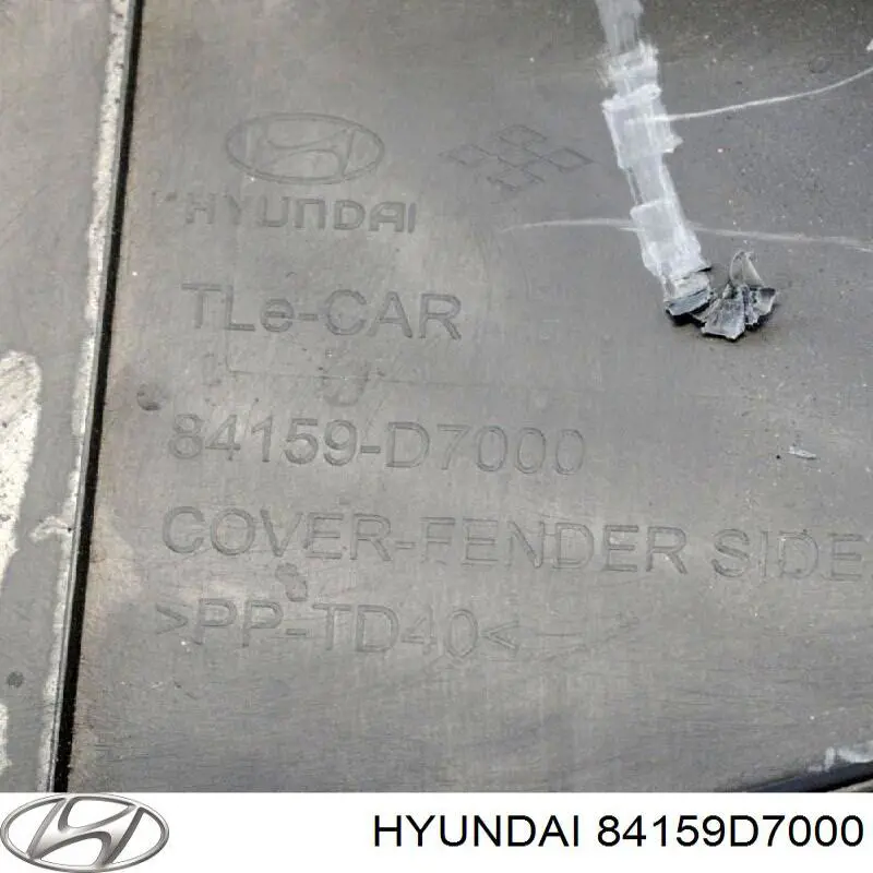 84159D7000 Hyundai/Kia Moldura do pára-lama dianteiro esquerdo