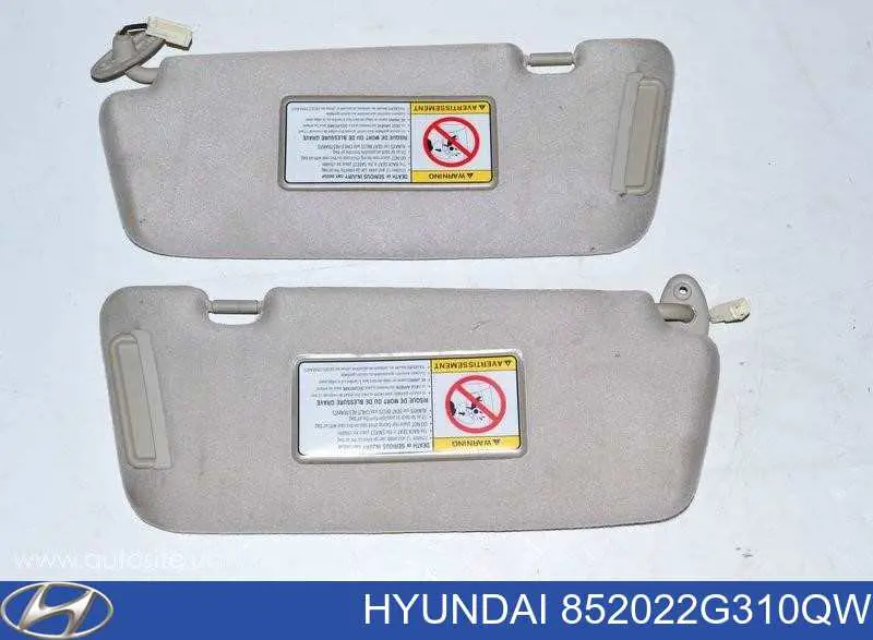 Pala contra o sol Hyundai/Kia 852022G010QW preço, a partir de 169,71 USD