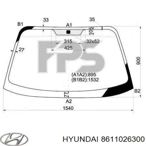 8611026300 Hyundai/Kia Pára-brisas