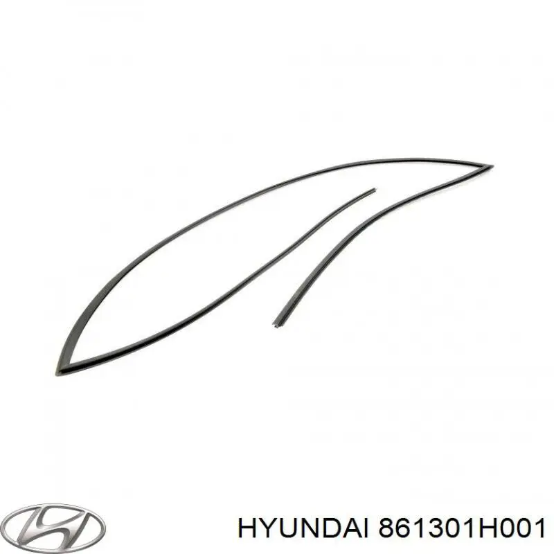 861301H001 Hyundai/Kia Moldura de pára-brisas