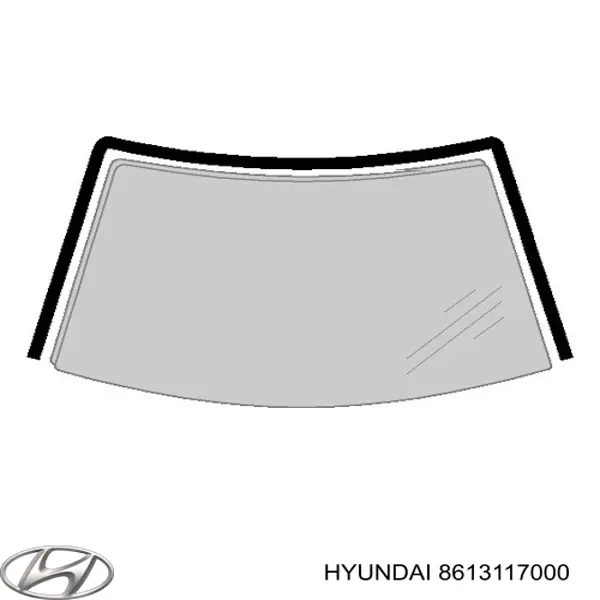 8613117000 Hyundai/Kia Moldura de pára-brisas