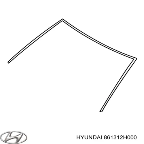 Moldura de pára-brisas para Hyundai Elantra IV HD