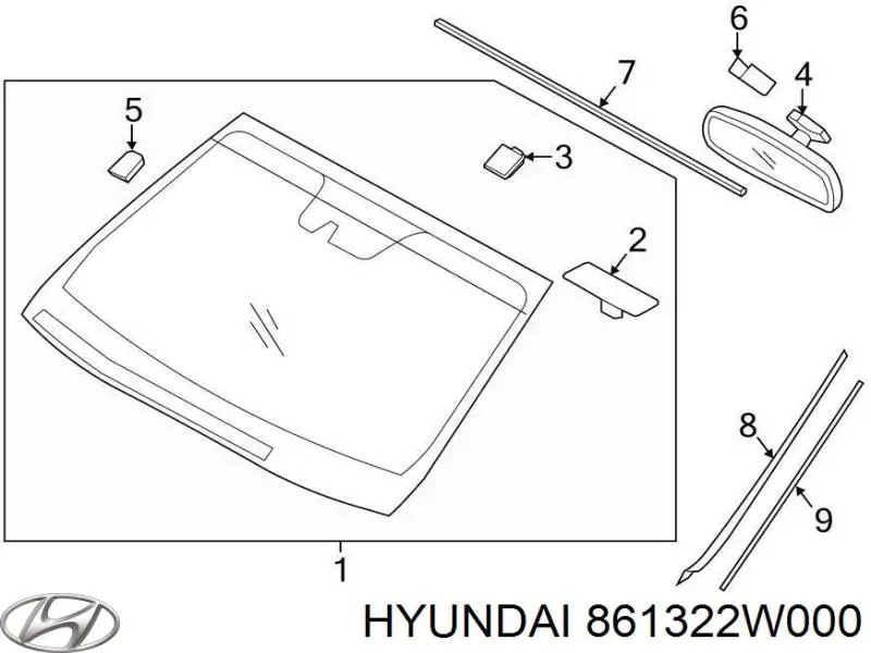 Moldura direita de pára-brisas Hyundai/Kia 861322W000 preço, a partir de 71,33 USD