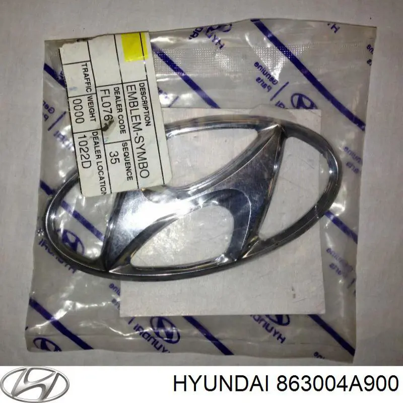 863004A900 Hyundai/Kia Emblema de grelha do radiador
