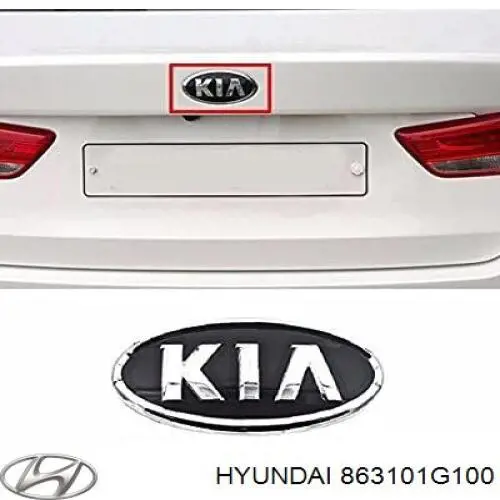 Emblema de tampa de porta-malas (emblema de firma) para KIA Rio III UB