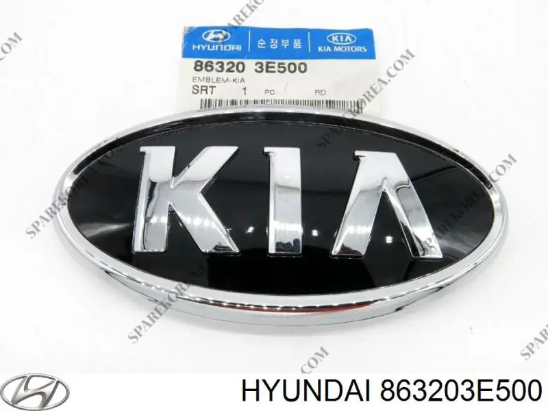 863203E500 Hyundai/Kia Emblema de grelha do radiador