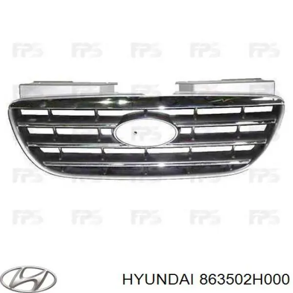  Grelha do radiador Hyundai Elantra IV sedan (HD) (2006 - 2011) IV