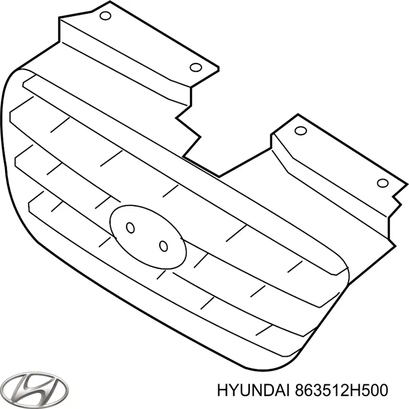 863512H500 Hyundai/Kia Grelha do radiador