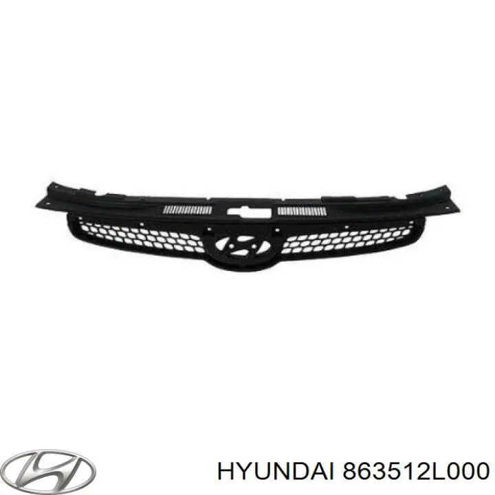 863512L000 Hyundai/Kia Grelha do radiador