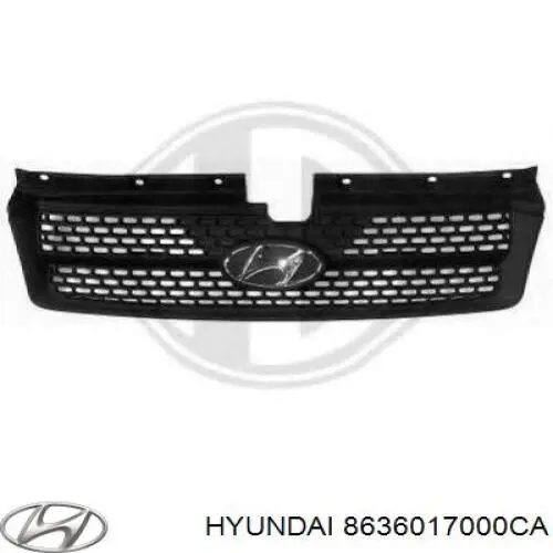 Grelha do radiador Hyundai Matrix  FC