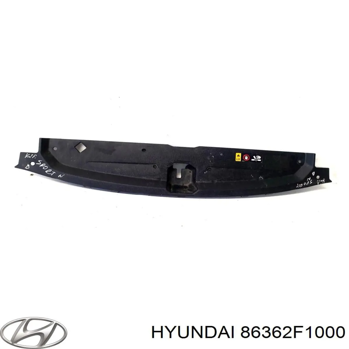 86362F1000 Hyundai/Kia Placa sobreposta superior do painel dianteiro (de suporte do radiador)