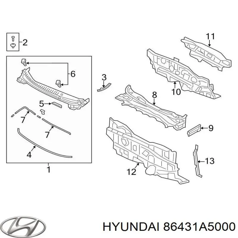86431A5000 Hyundai/Kia 
