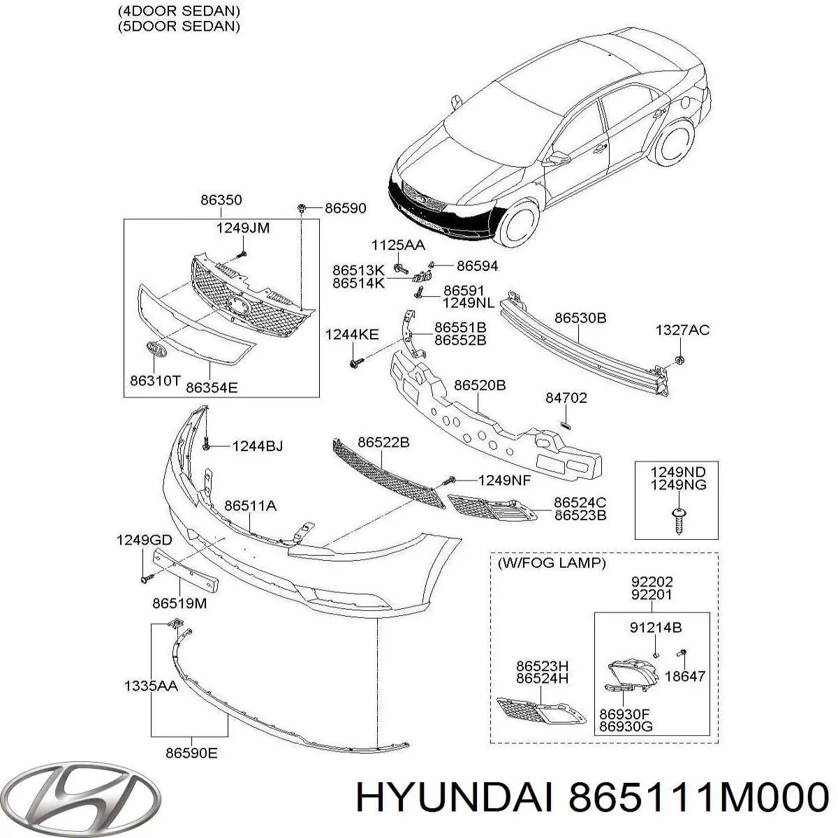 Pára-choque dianteiro KA04027BA Hyundai/Kia