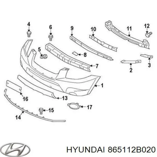 Pára-choque dianteiro Hyundai/Kia 865112B020 preço, a partir de 164,02 USD