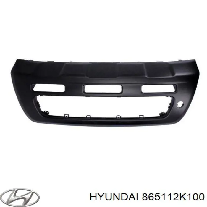 865112K100 Hyundai/Kia Placa sobreposta do pára-choque dianteiro