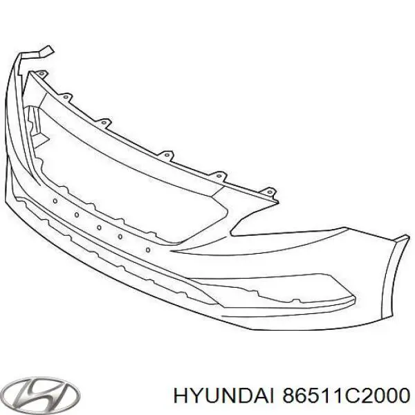 86510C1000 Hyundai/Kia Pára-choque dianteiro