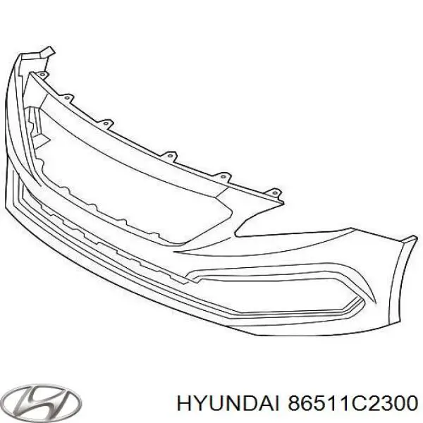 86511C2300 Hyundai/Kia Pára-choque dianteiro