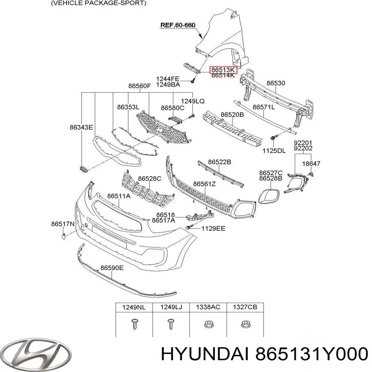 Consola do pára-choque dianteiro esquerdo Hyundai/Kia 865131Y000 preço, a partir de 8,08 USD