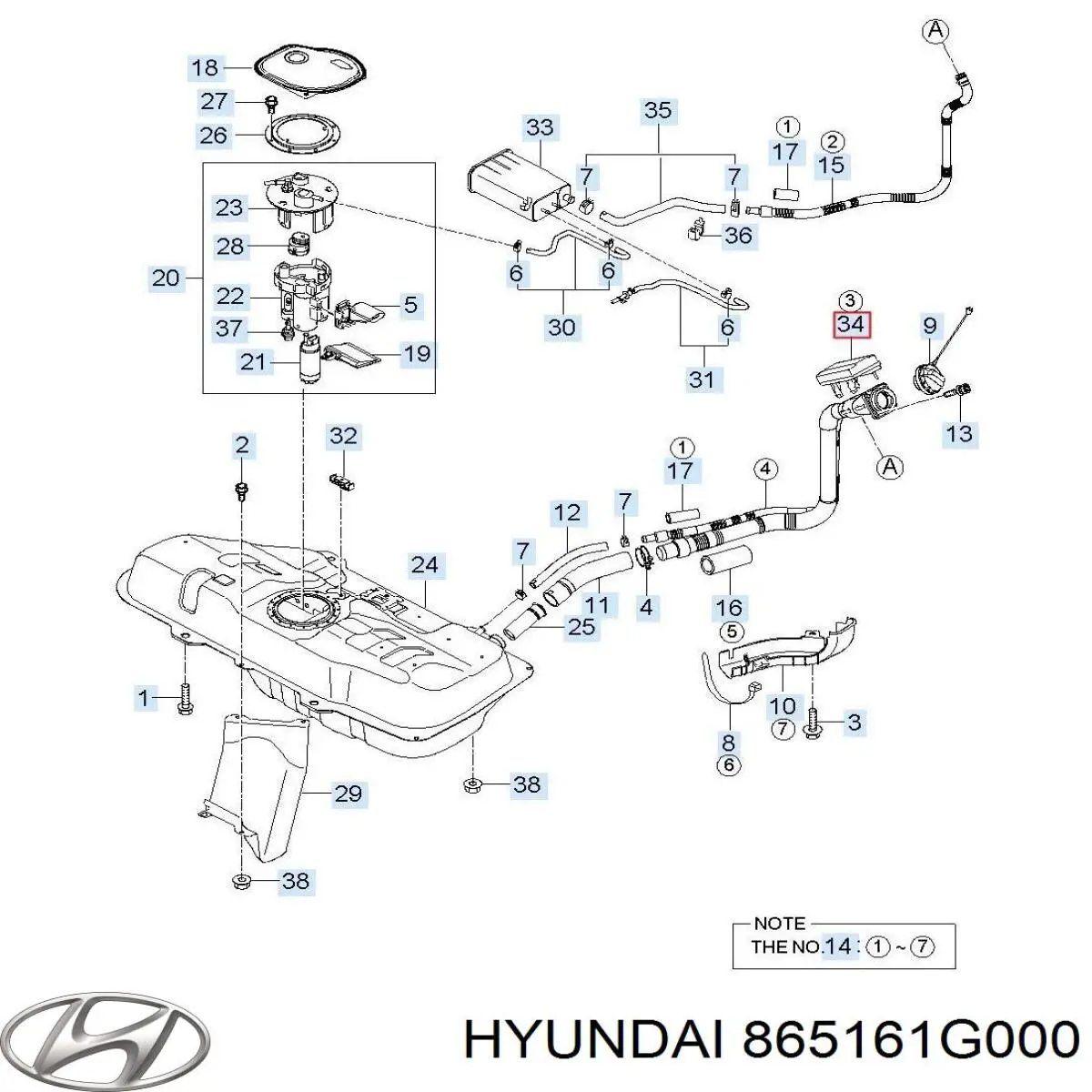 865161G000 Hyundai/Kia Consola do pára-choque dianteiro direito