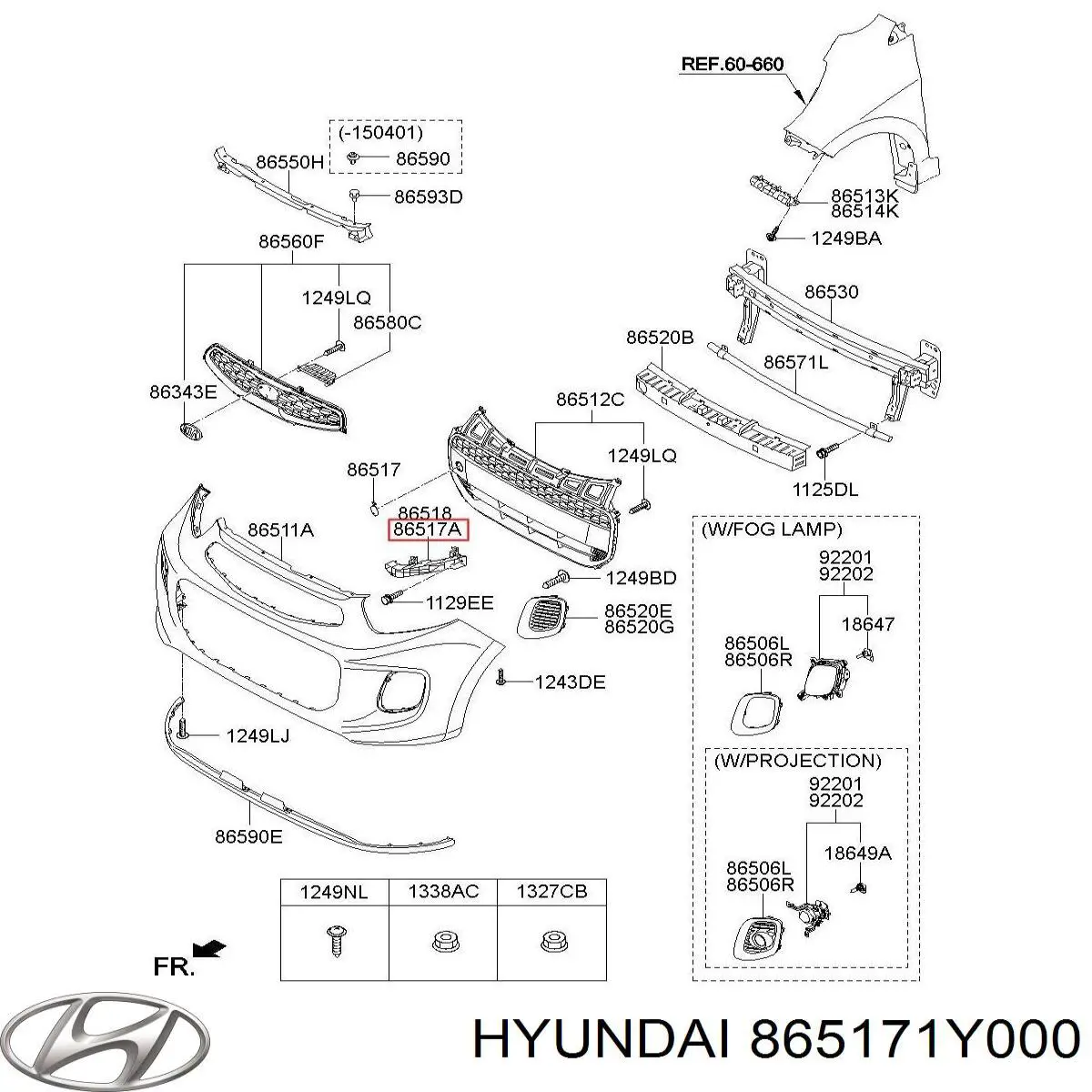 Consola do pára-choque dianteiro esquerdo Hyundai/Kia 865171Y000 preço, a partir de 26,30 USD