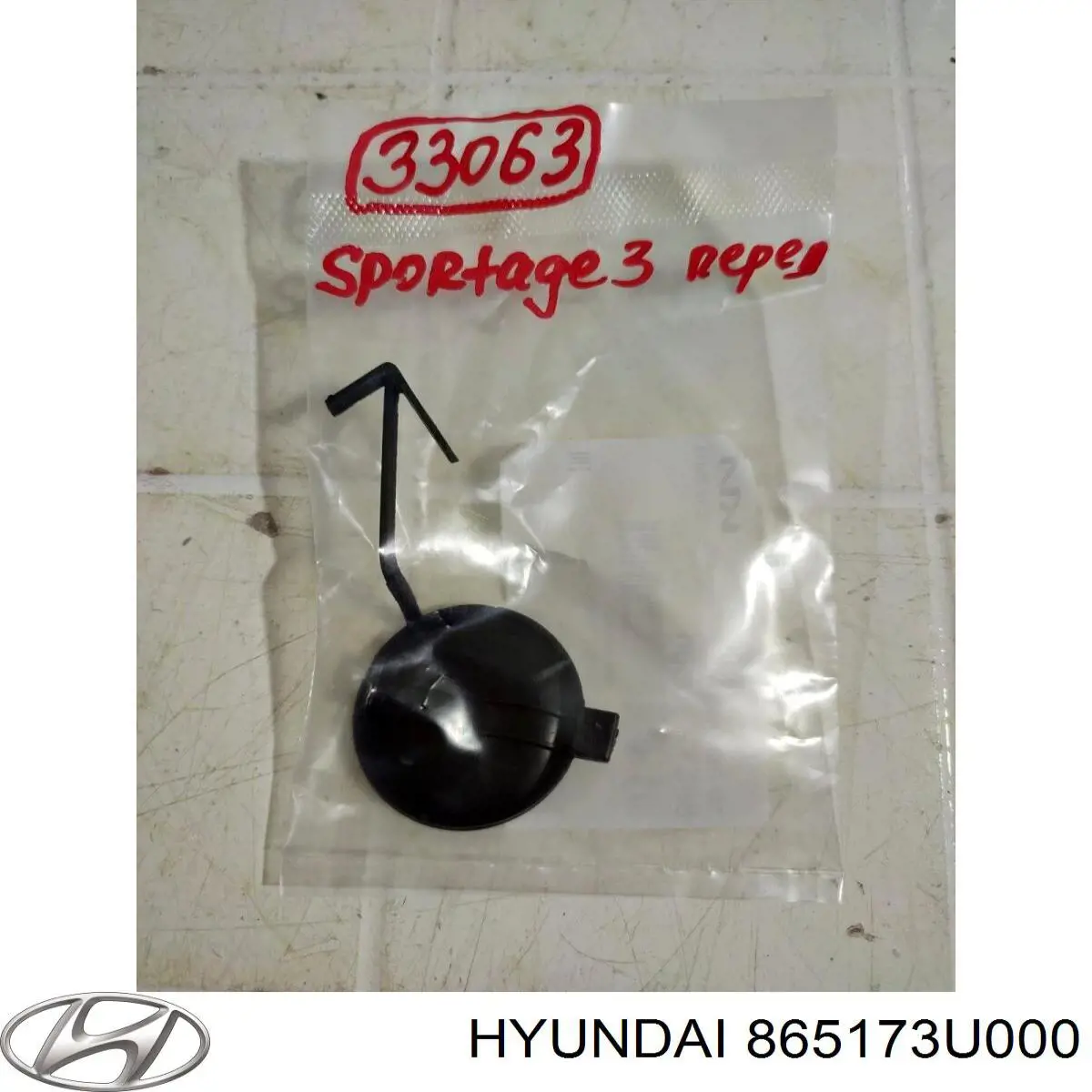 865173U000 Hyundai/Kia Tampão dianteira do pára-choque do gancho de reboque