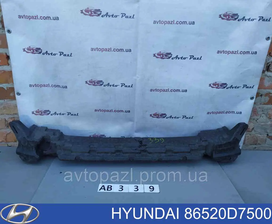 86520D7500 Hyundai/Kia Absorvedor (enchido) do pára-choque dianteiro