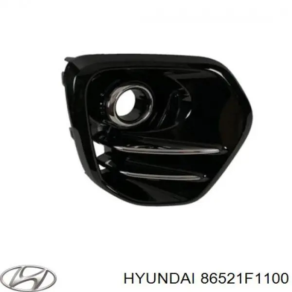 86521F1100 Hyundai/Kia Tampão (grelha) das luzes de nevoeiro do pára-choque dianteiro esquerdo