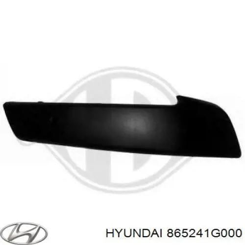865241G000 Hyundai/Kia Placa sobreposta direita do pára-choque dianteiro